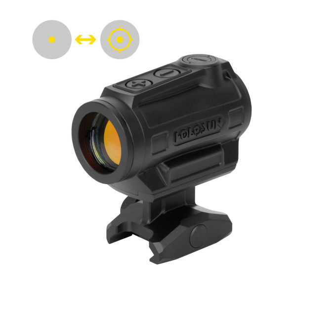 Holosun ARO-MRS-GD Microdot Gold Dot Sight with 2MOA/65 MOA Circle Dot Reticle, black, Picatinny rail