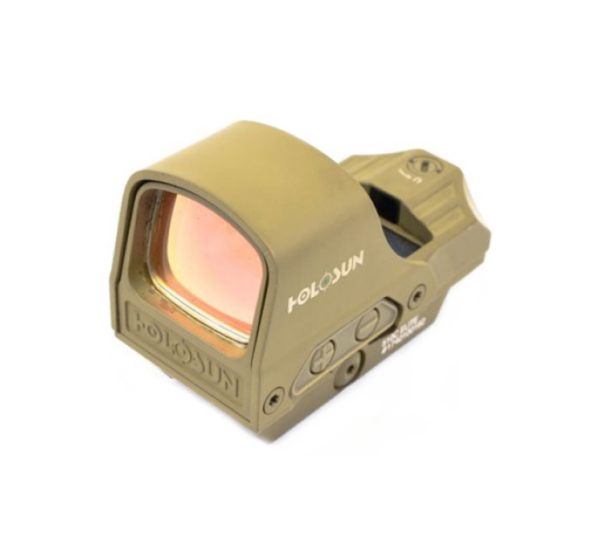 Holosun HE510C-GR-FDE Open Elite Green Reflex 2 MOA dot, 65 MOA circle, circle-dot QD Picatinny mount Shake Awake