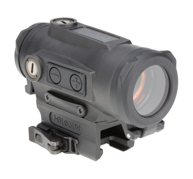 HOLOSUN HE530C-GR Elite Solar Green Circle Dot Sight 2 MOA green dot 2 MOA dot inside a 65 MOA circle Quick‑Detach