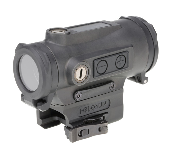 HOLOSUN HE530C-GR Elite Solar Green Circle Dot Sight 2 MOA green dot 2 MOA dot inside a 65 MOA circle Quick‑Detach