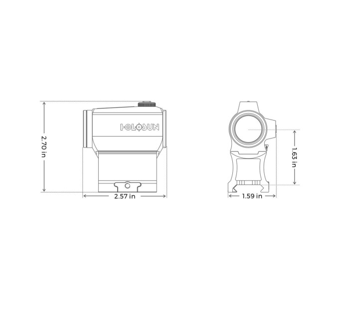 Holosun ELITE HE403C-GR 2 MOA geschlossenes Reflexvisier Hybrid-Solar Shake Awake