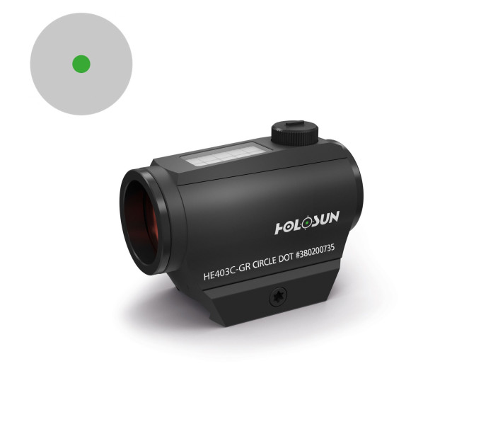 Holosun ELITE HE403C-GR 2 MOA geschlossenes Reflexvisier Hybrid-Solar Shake Awake