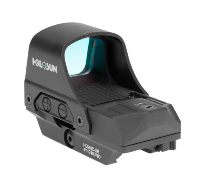 Holosun ELITE HE510C-GR otvoreni refleksni ciljnik s zelenom toćkom 2MOA i 65MOA kruznom končanicom.