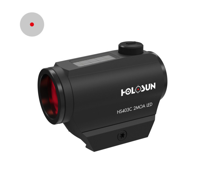 Holosun HS403C Micro Red Dot Sight with Solar Panel & CR2032 | 2 MOA, 50,000h, IP67