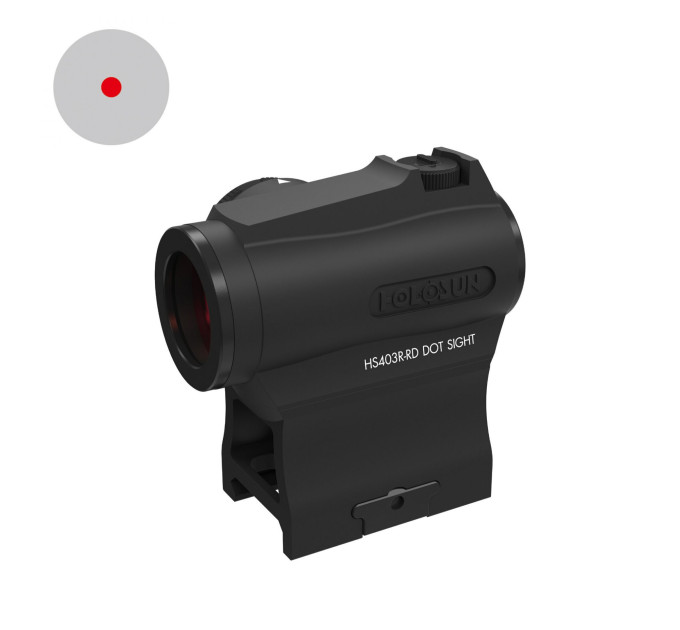 Holosun HS403R Microdot nišan s crvenom točkom IP67, CR2032, 100.000‑sati Baterije