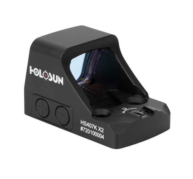 Holosun HS407K-X2 open reflex red dot sight, 6MOA dot, reticle, black, for hunting, sport shooting