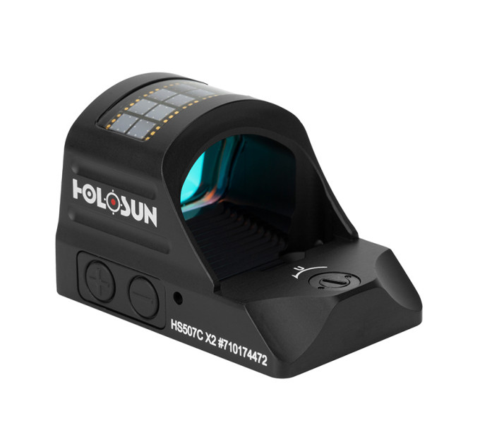 Holosun HS507C-X2 open reflex red dot sight switchable 2MOA dot, 32MOA circle dot reticle solar cell