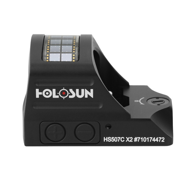 Holosun HS507C-X2 open reflex red dot sight switchable 2MOA dot, 32MOA circle dot reticle solar cell