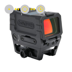 Holosun AEMS-EVO-GD closed reflex sight gold dot sight + interchangeable golden reticle (2MOA dot, 2MOA/65MOA circle dot, 65MOA circle), Picatinny rail