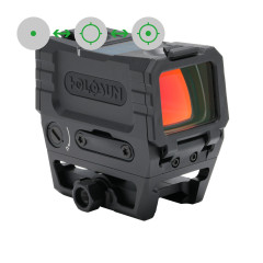 Holosun AEMS-EVO-GR closed reflex sight green dot sight + interchangeable green reticle (2MOA dot, 2MOA/65MOA circle dot, 65MOA ring), Picatinny rail, hunting, sports shooting, airsoft