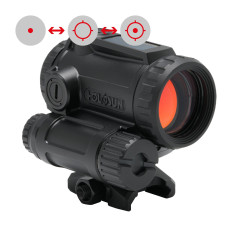 Holosun ARO-EVO-DUAL closed reflex sight with integrated green laser and infrared laser, red dot sight + interchangeable reticle (2MOA dot, 2MOA/65MOA circle dot, 65MOA ring), Picatinny rail