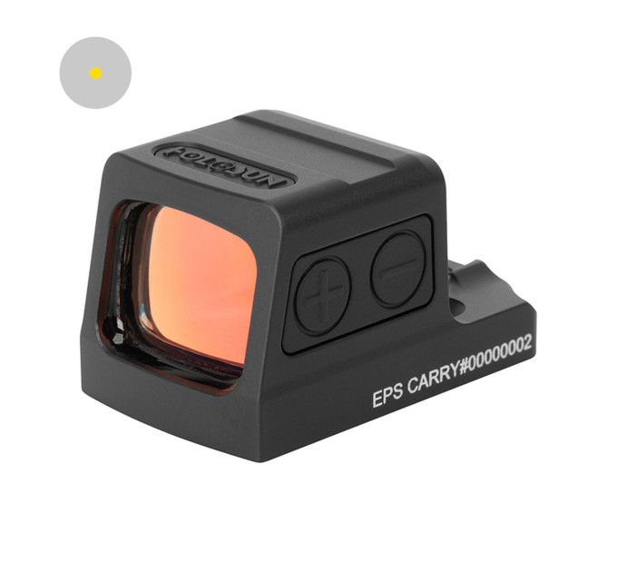 Holosun EPS-CARRY-GD-2 closed reflex sight 2MOA gold dot, aluminum, black, hunting, sport shooting airsoft, tactical mini, Glock, H&K
