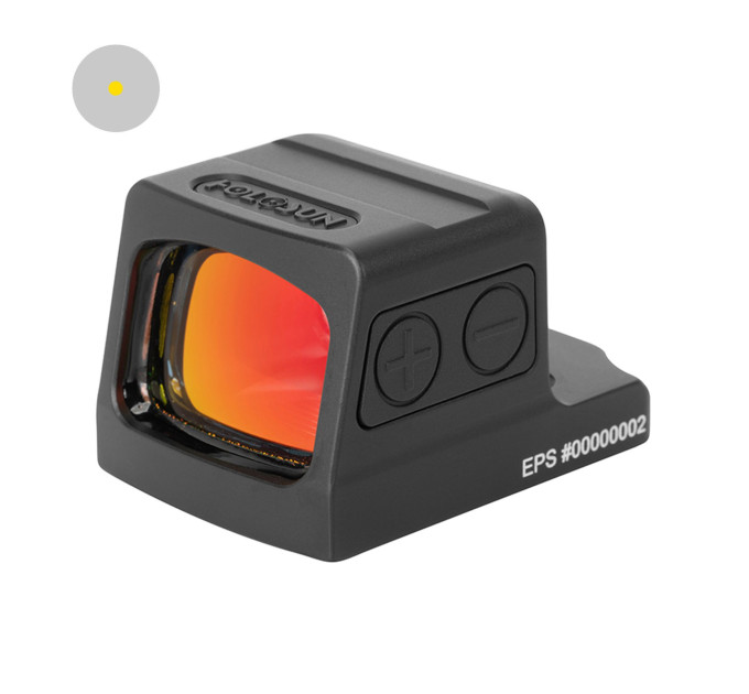 Holosun EPS-GD-2 closed reflex sight 2MOA gold dot, aluminum, black, hunting, sport shooting airsoft, tactical mini, Glock, H&K