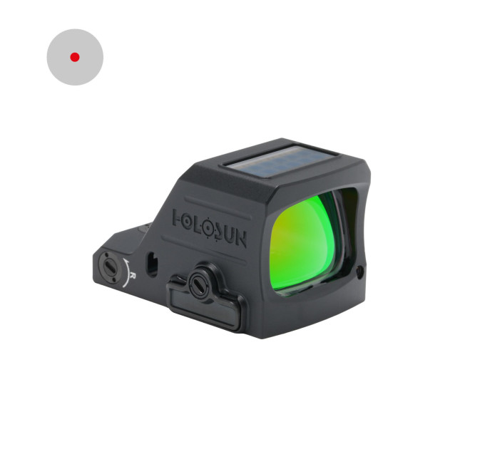 Holosun HS407C-X3-RD Open Reflex Red Dot Sight + red 2MOA Dot Reticle, 100,000‑h Runtime, Solar Cell, black, Hunting, Sport Shooting Airsoft