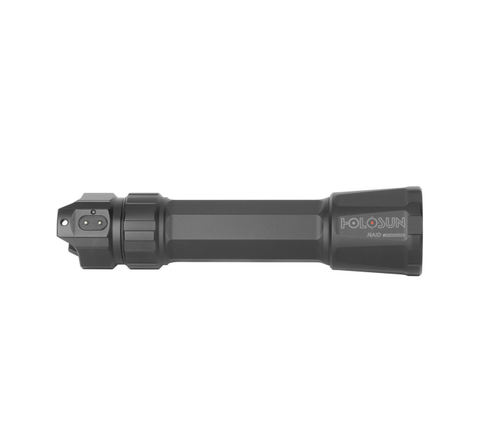 Holosun RAID white LED flashlight - high-performance weapon light for your long gun, black anodized housing, CR123A Lithium Battery, 3V 1400mAh, 1000 lumens and 80000 candela