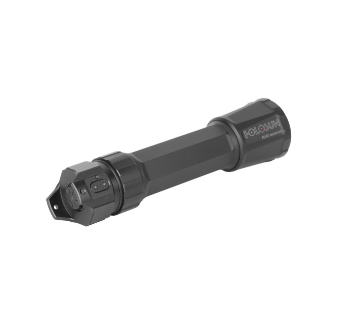 Holosun RAID white LED flashlight - high-performance weapon light for your long gun, black anodized housing, CR123A Lithium Battery, 3V 1400mAh, 1000 lumens and 80000 candela