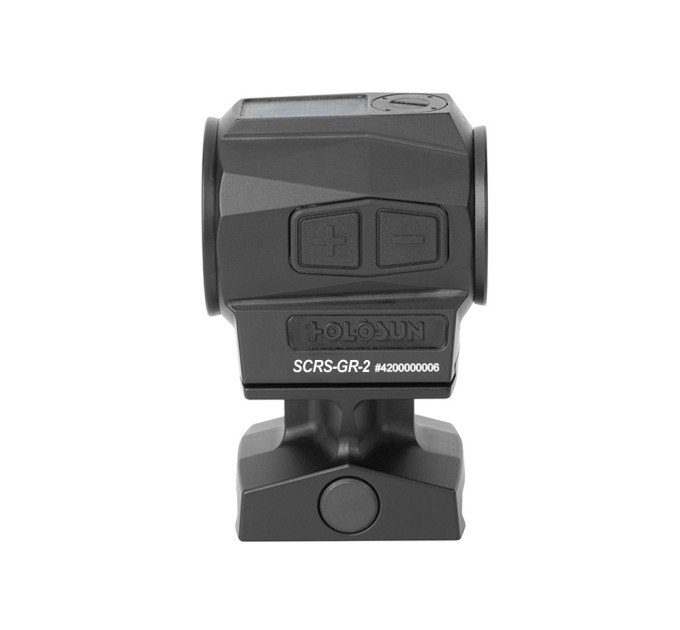 Holosun SCRS-GR-2 green dot sight, 2MOA dot reticle, solar cell, black, Picatinny/Weaver rail, hunting