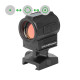 Holosun SCRS-GR-MRS green dot sight, switchable 2MOA dot, 65MOA circle dot reticle, solar cell, black