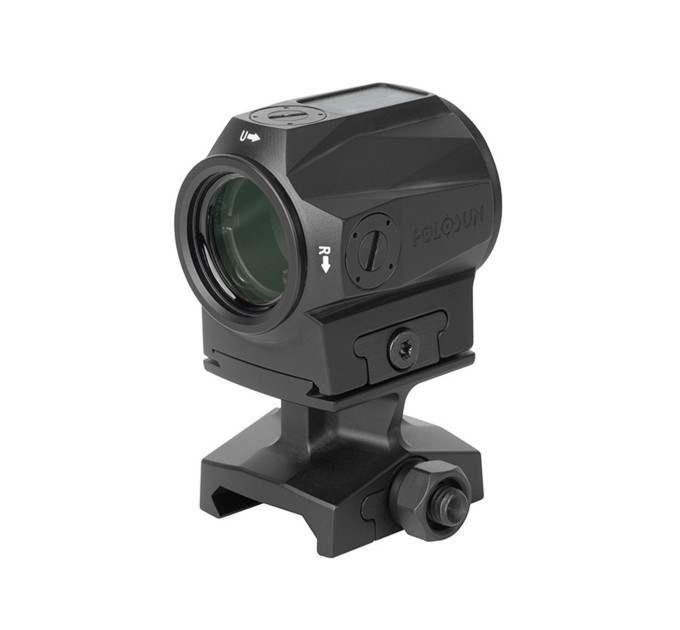 Holosun SCRS-GR-MRS green dot sight, switchable 2MOA dot, 65MOA circle dot reticle, solar cell, black