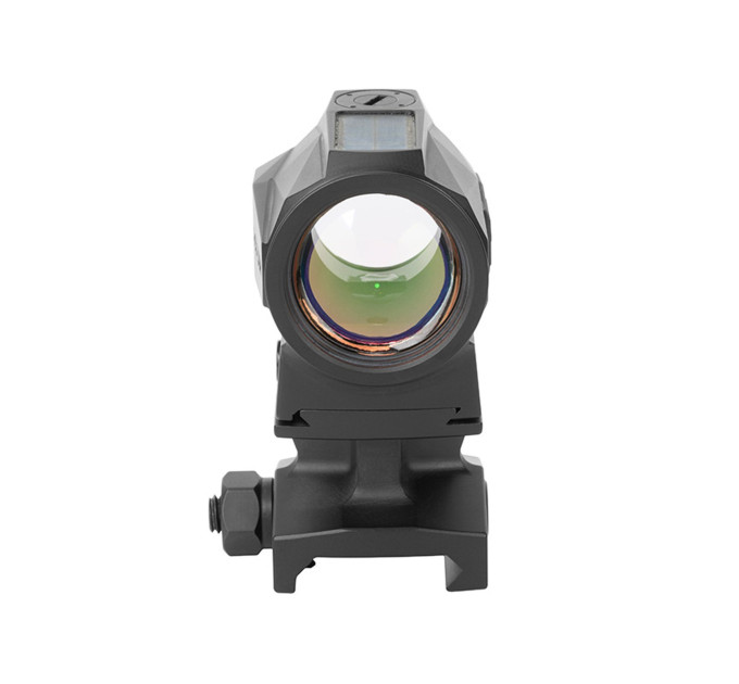 Holosun SCRS-GR-MRS green dot sight, switchable 2MOA dot, 65MOA circle dot reticle, solar cell, black