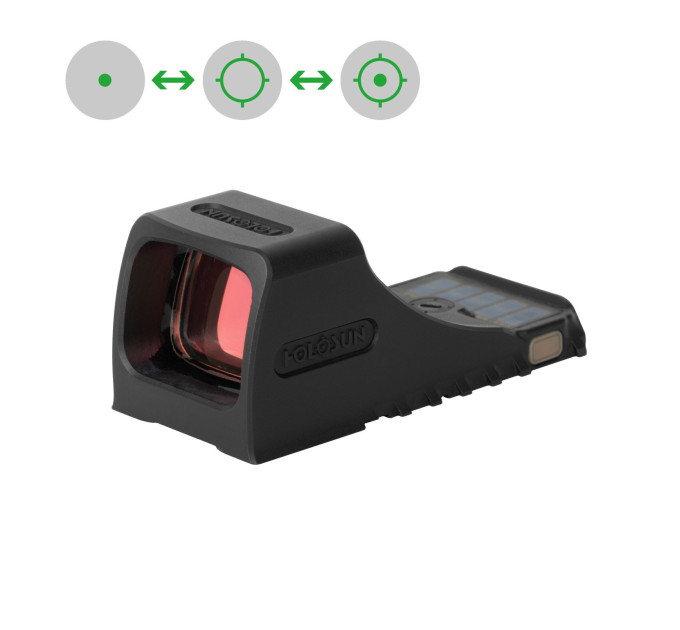 Holosun SCS-P10-GR open reflex green dot sight switchable 2MOA dot, 32MOA circle dot reticle solar cell, CZ P10 OR & CZ Shadow 2