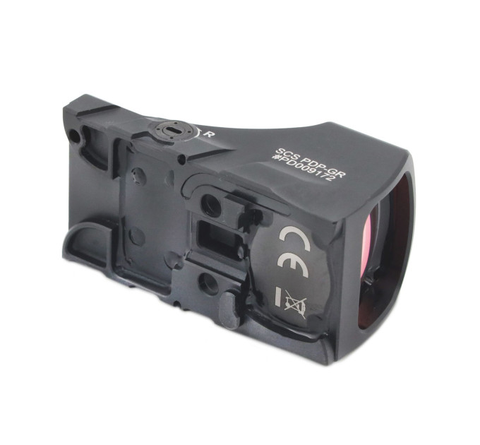 Holosun SCS-PDP-GR open reflex green dot sight switchable 2MOA dot, 32MOA circle dot reticle solar cell, black