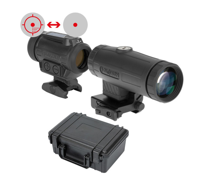 Holosun ARO EVO SPR RD & HM3X Combo Set – 1x Red Dot with SPR Reticle + 3x Magnifier