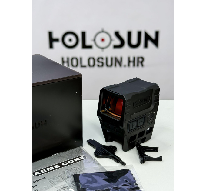 Holosun AEMS-CORE-GR Grüner Punkt Reflexvisier Geschlossenes Optik + 2MOA Punkt, Picatinny/Weaver Montage Shake Awake