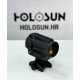 Holosun ARO-RD2 mikroskopski kolimator s crvenom točkom 2 MOA, crni, može se postaviti na Picatinny