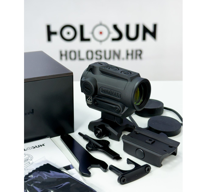 Holosun ARO-RD2 mikroskopski kolimator s crvenom točkom 2 MOA, crni, može se postaviti na Picatinny