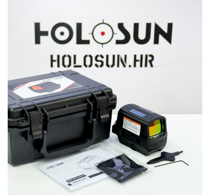 Holosun ELITE enclosed Reflex Red Dot Sight HE512T-RD with switchable reticle and titanium housing