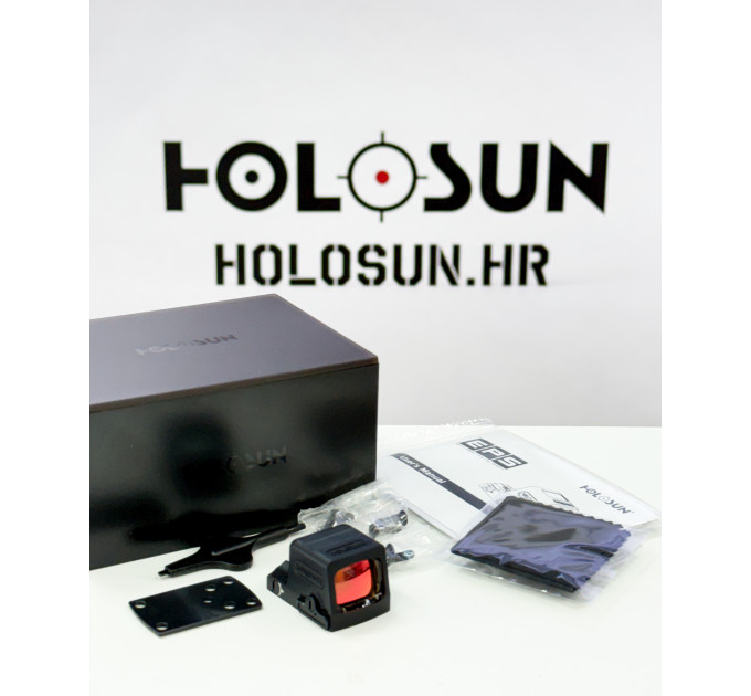 Holosun EPS-CARRY-GR-2 geschlossenes Leuchtpunktvisier 2 MOA Shake Awake K native + RMSc adapter