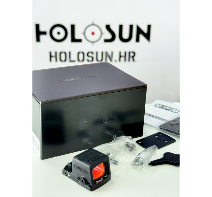 Holosun EPS-CARRY-GR-6 zatvoreni refleksni ciljnik s 6MOA zelenom toćkom, aluminij, crni, za lov, streljastvo i airsoft