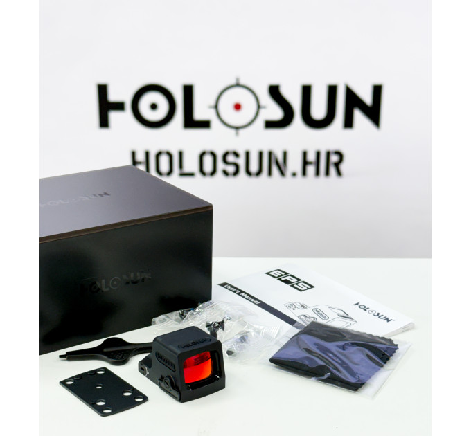 Holosun EPS-CARRY-RD-2 geschlossenes Reflexvisier mit 2 MOA rotem Punkt Shake Awake Holosun K + RMSc Adapter