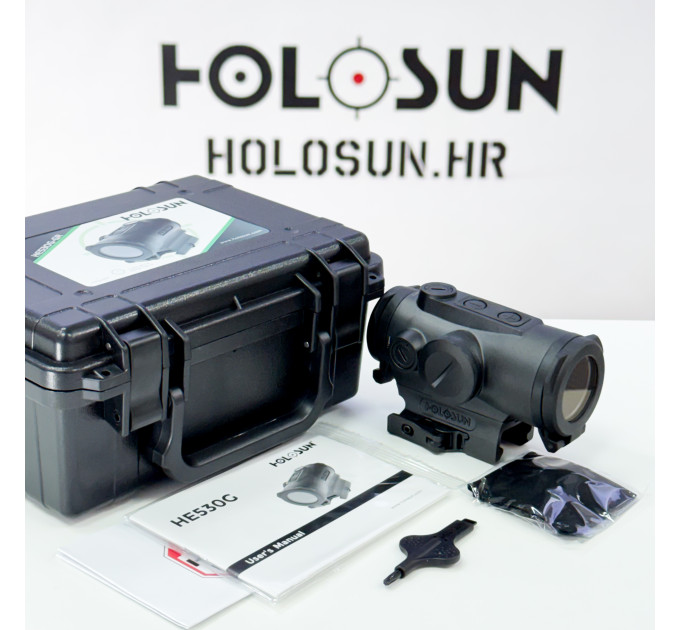 Holosun HE530G-GR s izmjenjivom zelenom toćkom i kružnom končanicom, kućiste od titana