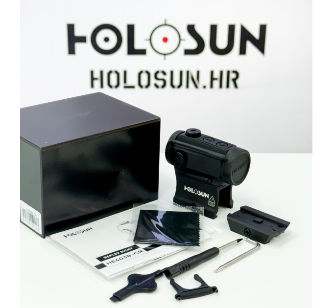Holosun HE403B-GR Elite Micro Grüner Punkt Visier 2 MOA Super Green LED-Punkt Shake Awake, IP67, Sport‑Schieß‑ und Jagdnutzung