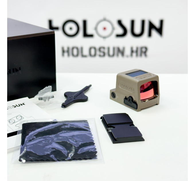 Holosun HE509T-GR-X2-FDE Titan FDE Grün Reflex MRS mit 2 MOA Grünpunkt, 32 MOA Kreis oder Kombi, Solar Failsafe und Shake Awake