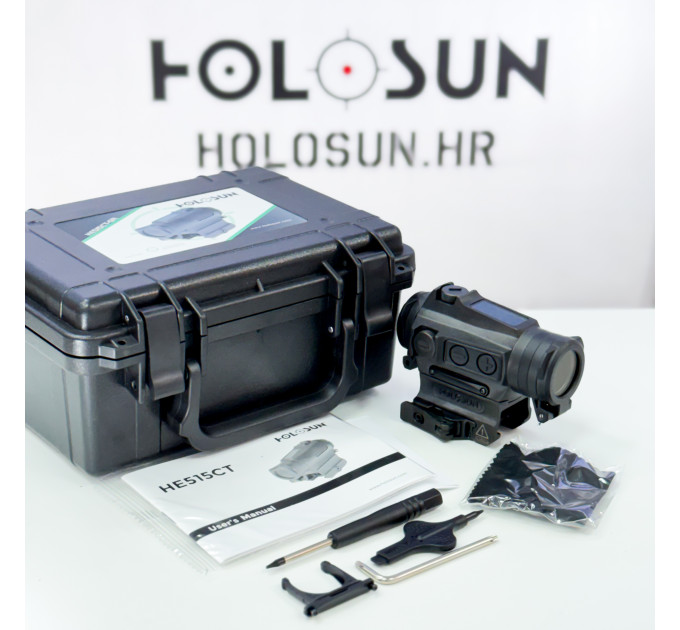 Holosun HE515CT-GR Green Dot Reflex Sight Titanium Elite Closed Shake Awake