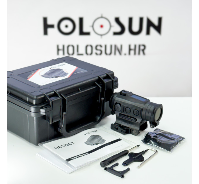Holosun HE515CT-RD Elite solarni ciljnik s crvenom toćkom, crni