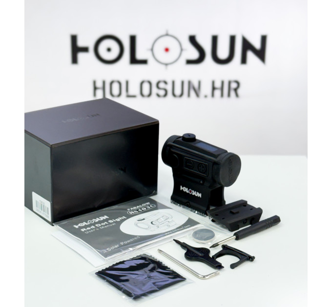 Holosun HS403C Micro Red Dot Sight with Solar Panel & CR2032 | 2 MOA, 50,000h, IP67