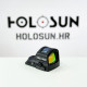 Holosun HS407C X2 Compact Open Reflex Red Dot 2 MOA Dot, Solar Failsafe, IP67, EU Warranty – for Pistols, Sport Shooting & Hunting