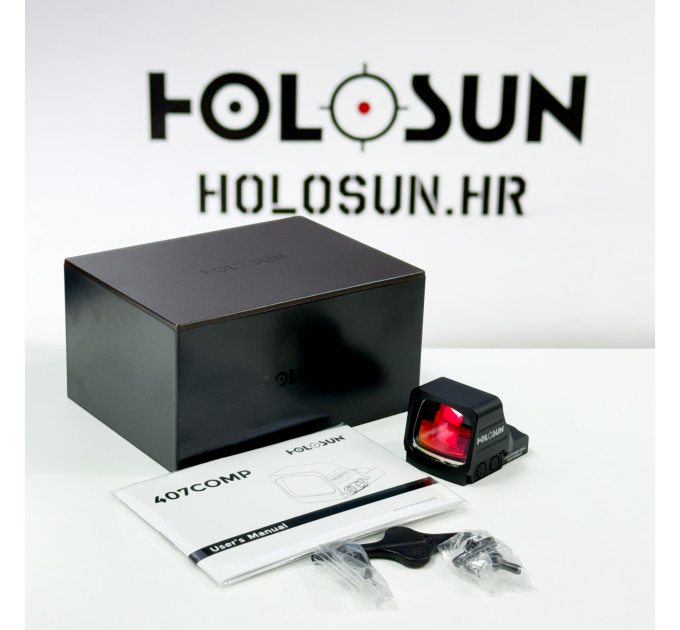 Holosun HS407COMP-RD6 Open Reflex Red Dot Sight + 6MOA Dot Reticle, black, Hunting, Sports Shooting Airsoft, tactical mini