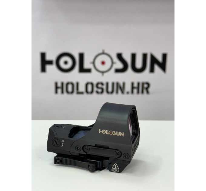 Holosun HS510C open reflex red dot sight with switchable 2MOA dot, 65MOA circle dot reticle and solar cell