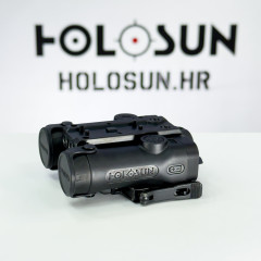 Holosun LE420G Titanium Multi-Function Laser, visible green laser, IR laser, QD Picatinny mount + integrated Holosun Micro red dot rail