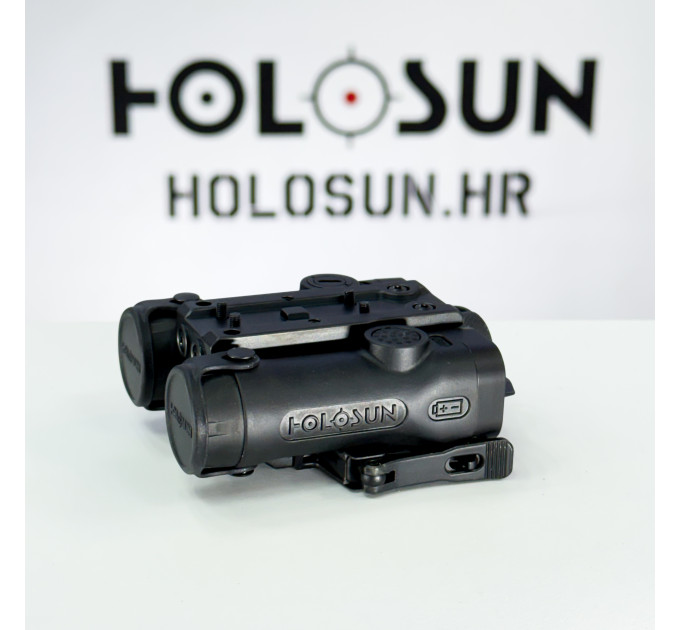 Holosun LE420G Titanium Multi-Function Laser, visible green laser, IR laser, QD Picatinny mount + integrated Holosun Micro red dot rail