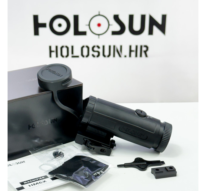 Holosun Magnifier HM6X, 6x magnification, black, Picatinny, hunting, sport shooting, Softair, for tactical micro red dot sight