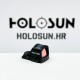 Holosun HE507C-GR-X2 otvoreni refleksni ciljnik s izmjenjivim končanikom, zelena toćka, za lov, solarni panel