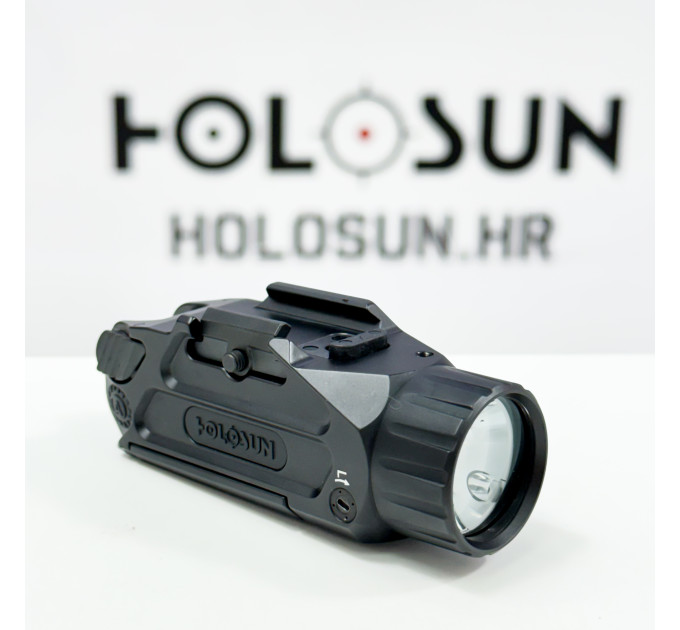 Holosun P.ID-DUAL White Light LED Flashlight, Visible Green Laser and Invisible IR Laser, Black Anodized Housing, , 1000 Lumens and 23,000 Candela