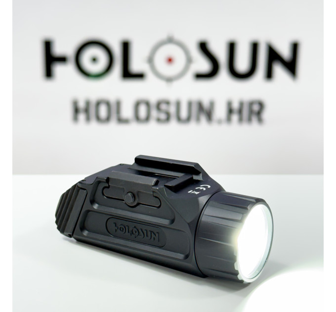 Holosun P.ID-HC White Light LED Flashlight, black anodized housing, , 800 lumens and 42,000 candela