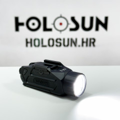 Holosun P.ID-PLUS White Light LED Flashlight with Green Laser Pointer, 520nm, Black Anodized Housing, , 1000 Lumens and 23,000 Candela